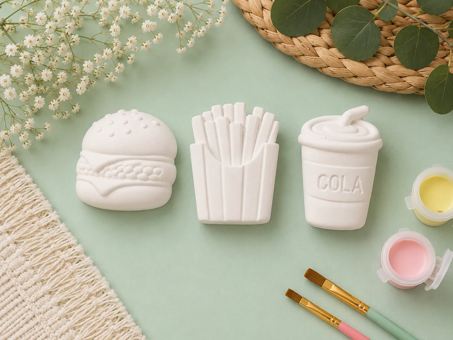 Fast-Food Favorites packaged with paints and brushes