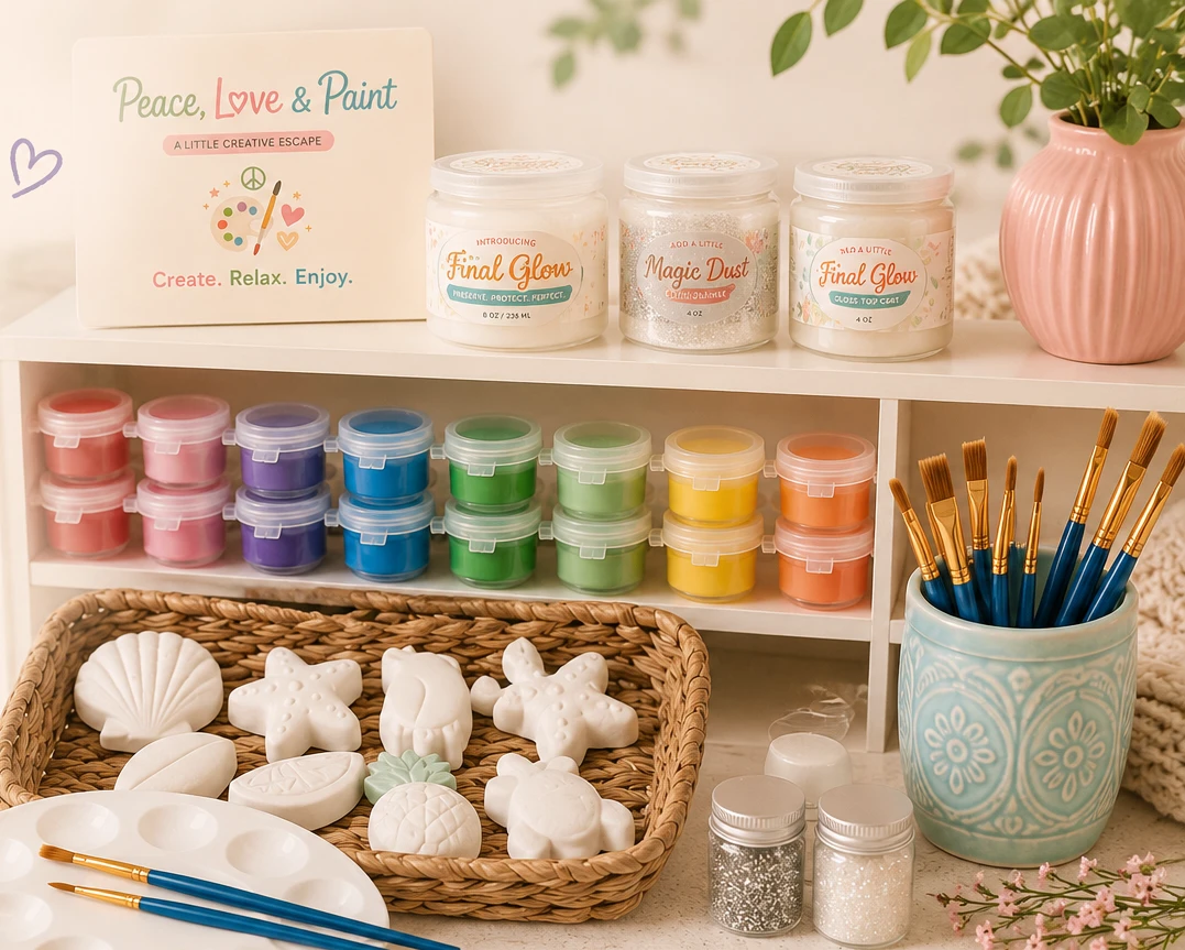 Peace Love & Paint extras and finishing supplies